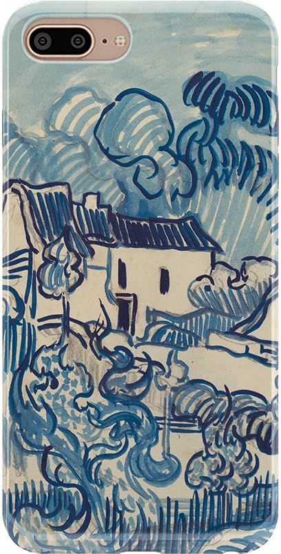 Casely iPhone 6/7/8 Plus Case - Van Gogh Landscape with Houses | Ultra Slim Protective Phone Cover | Perfect for Everyday Use, Travel & Gift Giving