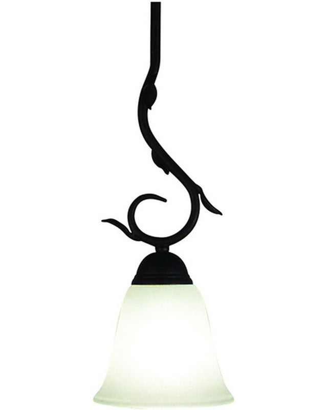 Z Lite Lighting 401R6 Mini Pendant Light - Sand Black Wrought Iron Finish - Single Bulb Hanging Fixture for Kitchen Island, Dining Room, or Entryway Lighting