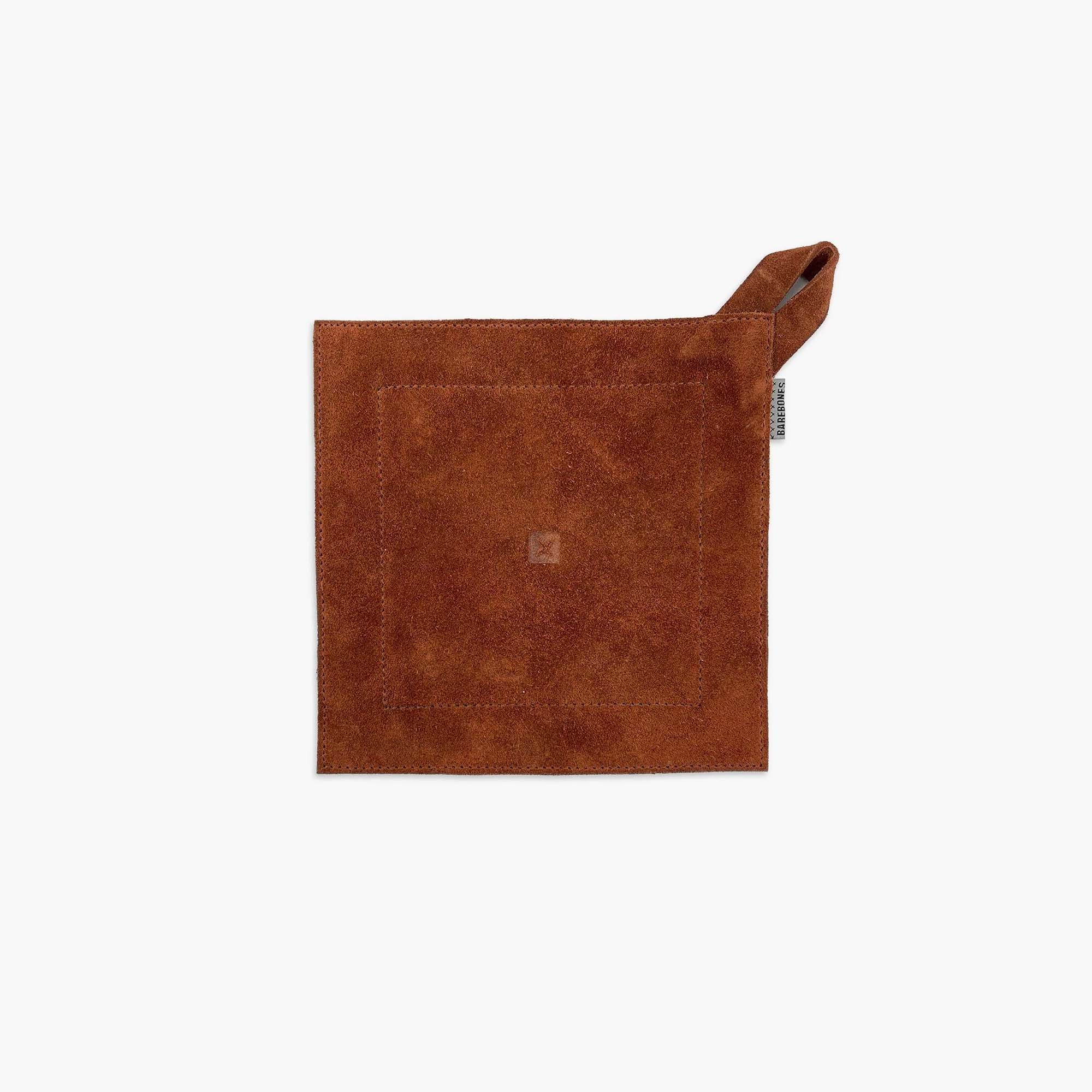 Premium Suede Leather Hot Pads Set of 4 - Heat Resistant Trivet for Kitchen Countertops - Stylish Protection for Tables & Countertops from Hot Pots & Pans