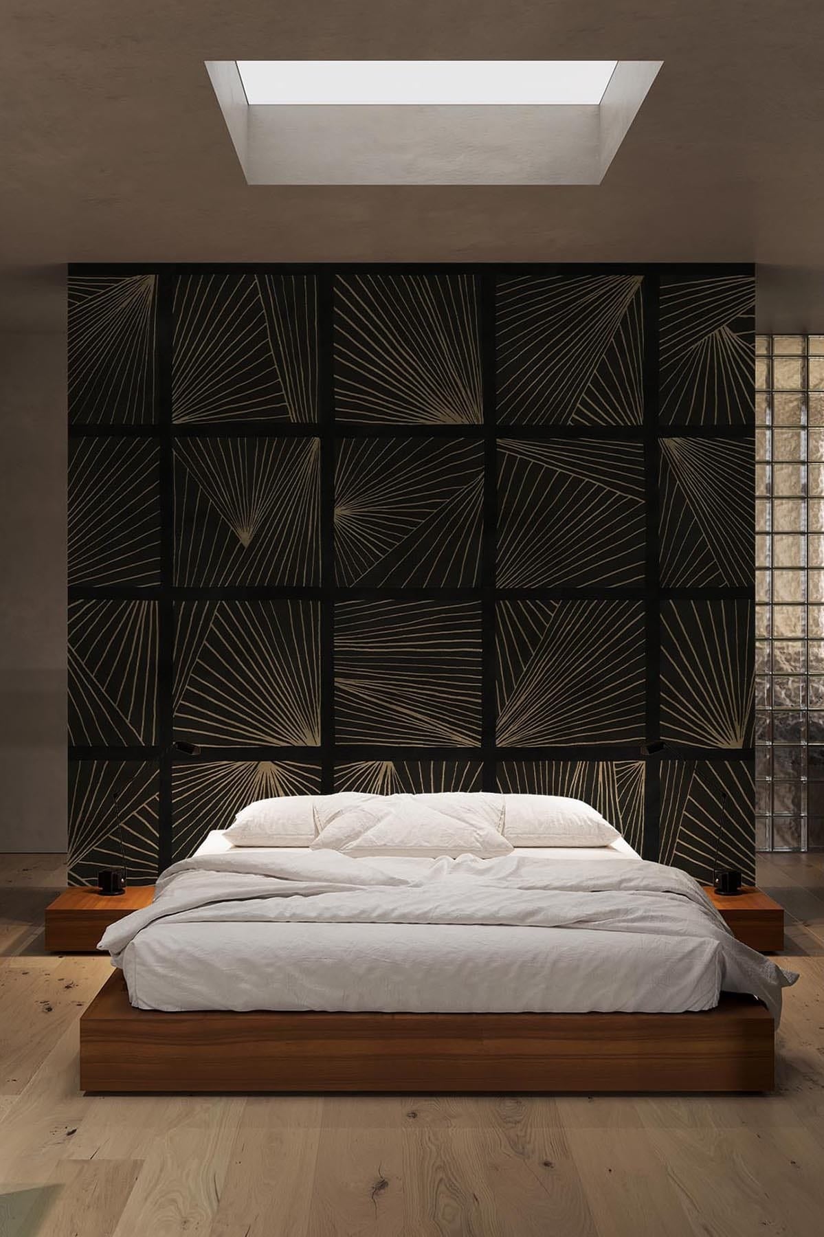 Black Deco Grid Wall Art - Modern Geometric Metal Wall Decor for Living Room, Bedroom, Office - Perfect for Home & Office Interior Design