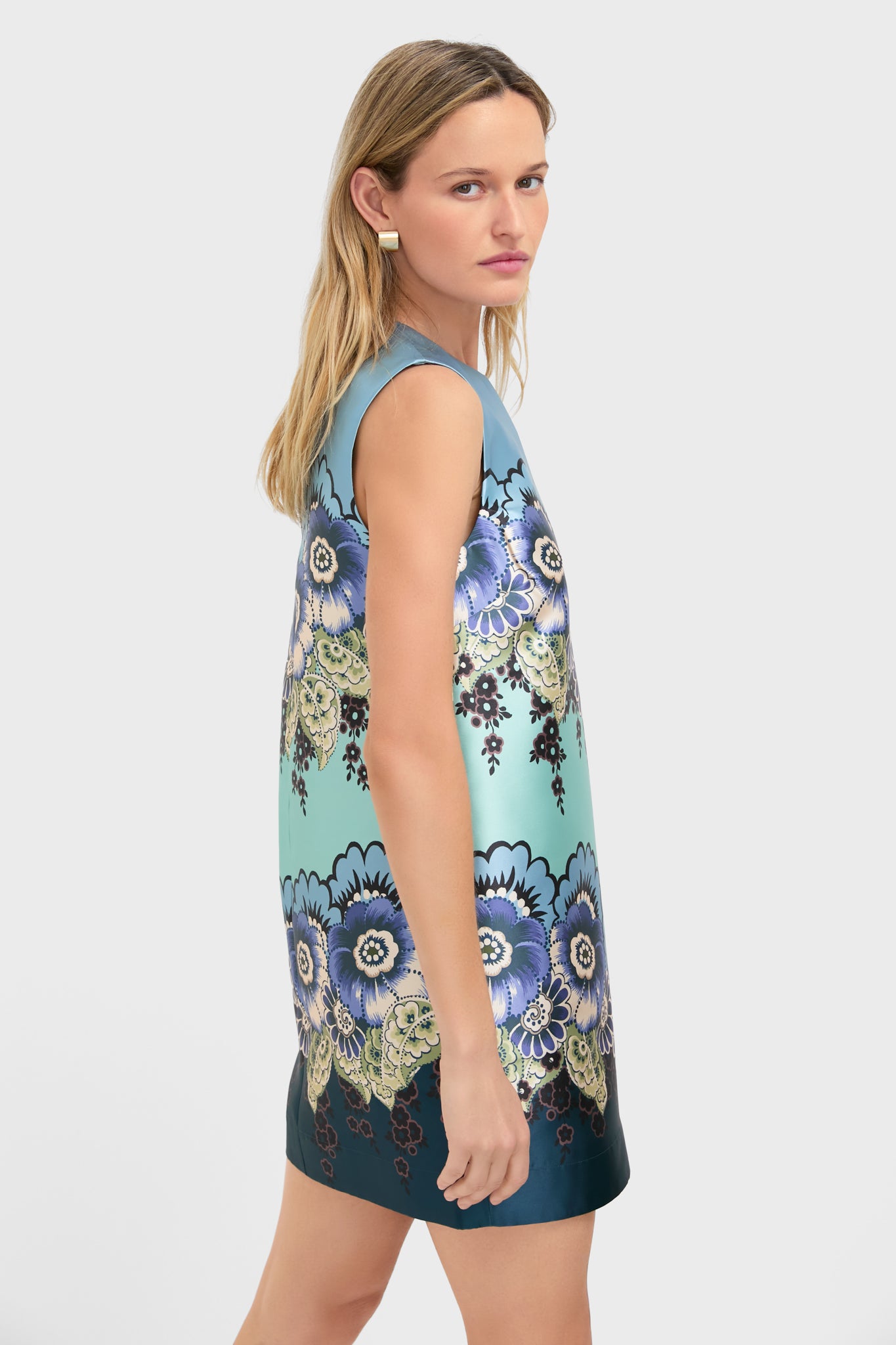 Blue Madalena Mini Dress for Women - Flirty Summer Party Outfit, Beach Vacation Dress, Casual Date Night Attire