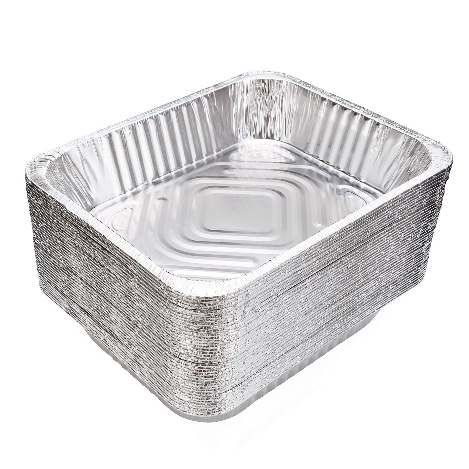 250-Pack Disposable 9x13 Inch Aluminum Foil Pans Half Size Deep Steam Table Pans - Heavy Duty Bakeware for Baking Cakes, Bread, Meatloaf & Lasagna - Perfect for Catering, Parties & Meal Prep