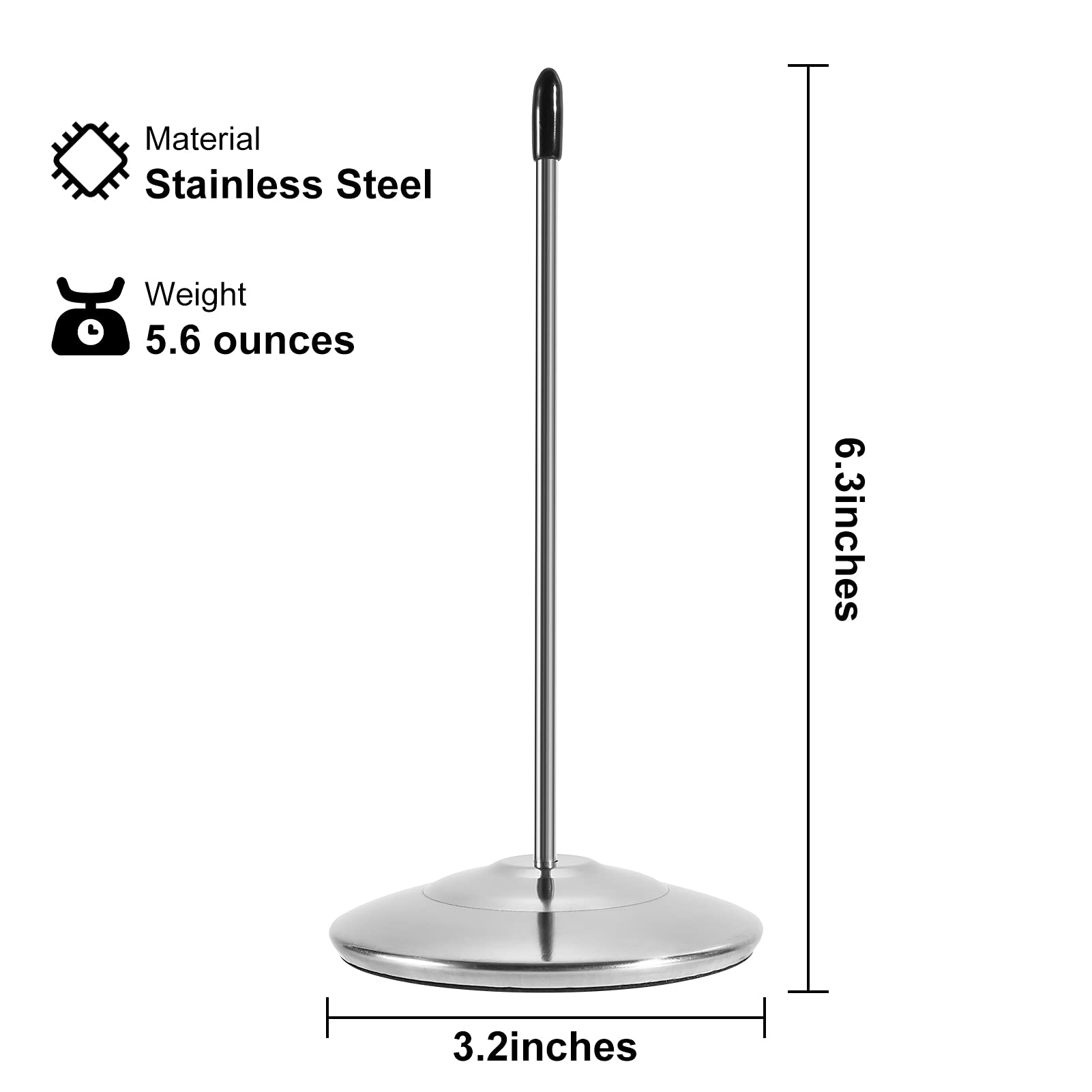2PCS Stainless Steel Bill Fork & Receipt Holder - Restaurant Check Spindle for Organizing Cash, Credit Card Receipts and Paper Memos - Perfect for Waiters, Cashiers and Office Use