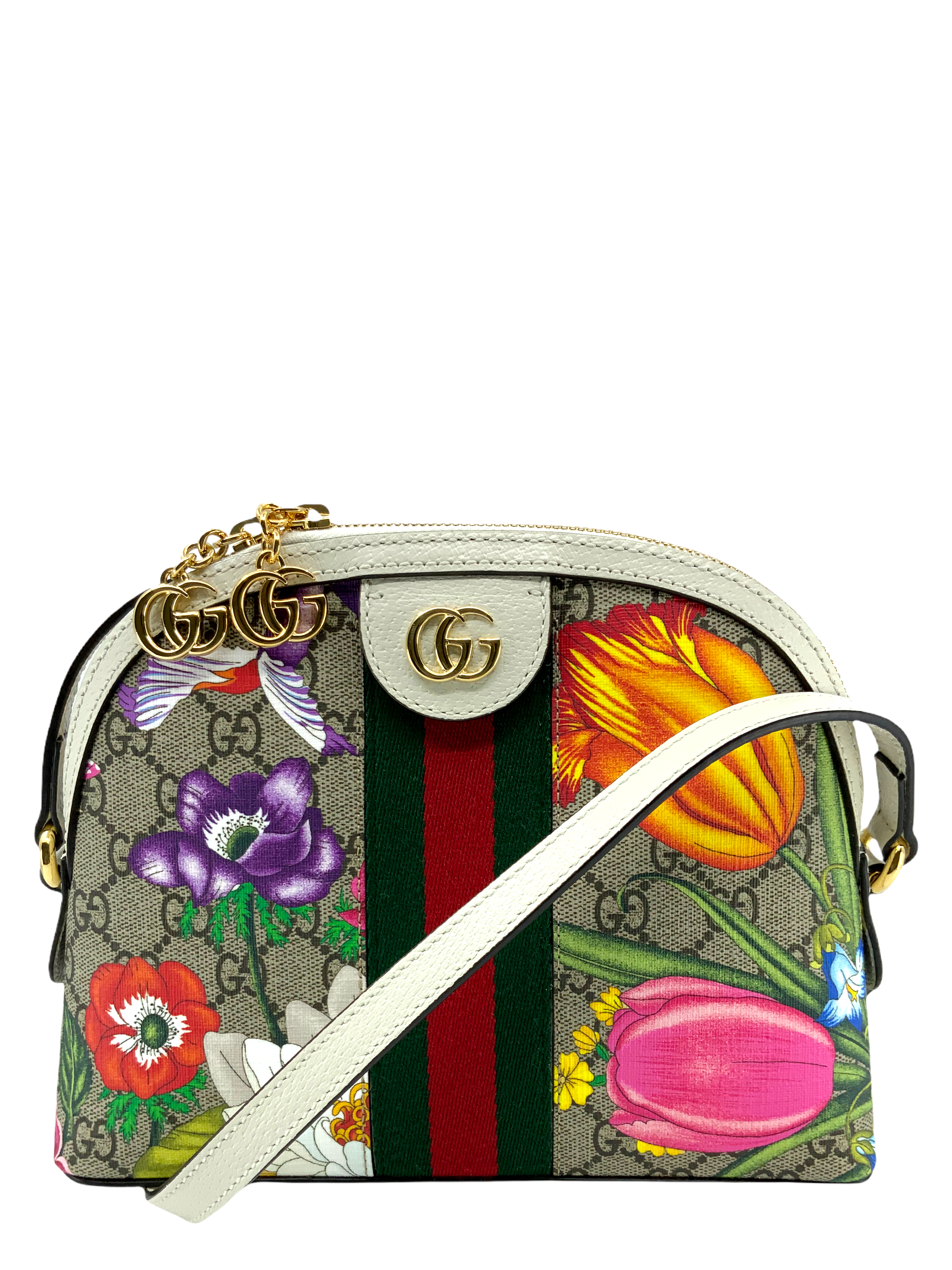 Gucci Ophidia Flora Small Shoulder Bag for Women - Luxury Leather Crossbody Purse with Floral Design - Perfect for Date Night, Travel & Everyday Use