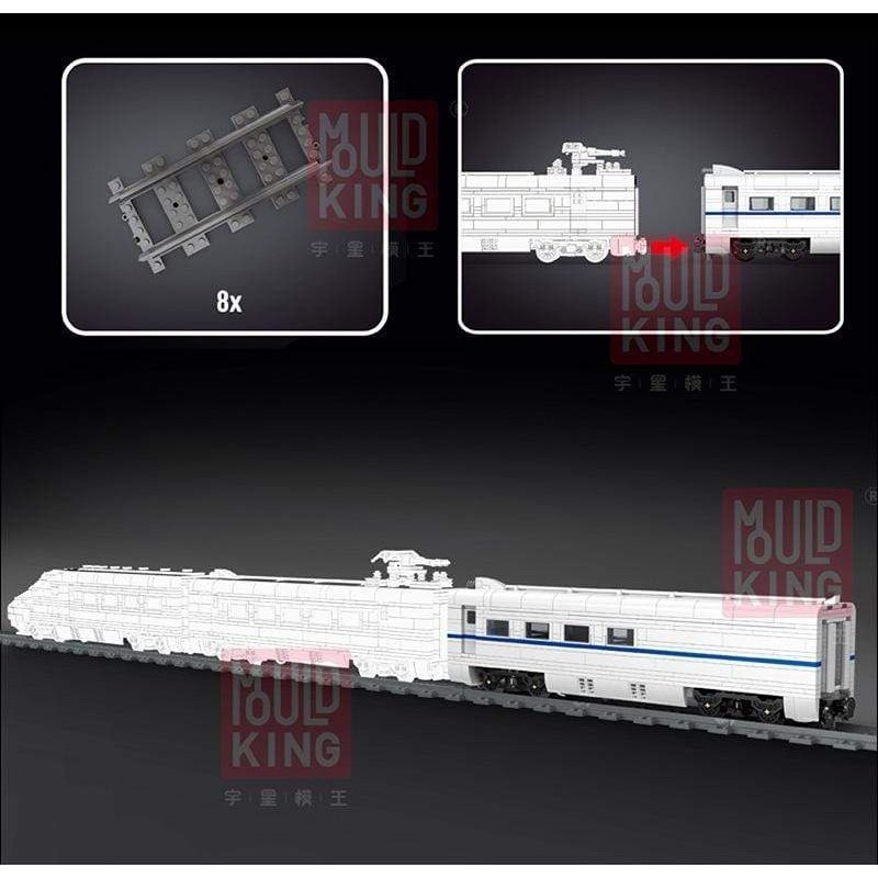 Mould King 12002 World Railway: CRH2A High-Speed Train Dining Car Building Blocks Set - Perfect for Train Enthusiasts & Model Collectors | Great Gift for Kids & Adults | Play, Display & Educational Scenes