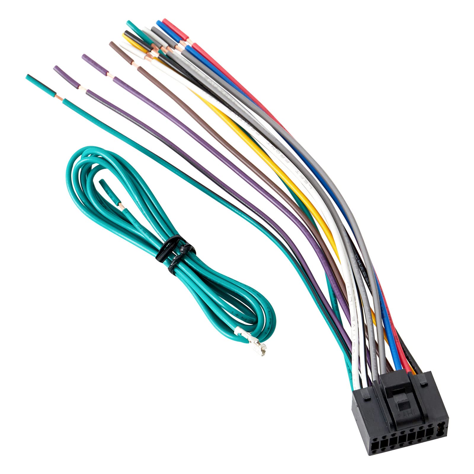 RED WOLF 16-Pin Car Stereo Wiring Harness Compatible with Kenwood KDC KRC KMD Models - Aftermarket Radio Audio Power Plug Adapter for Easy Installation & Sound System Upgrade