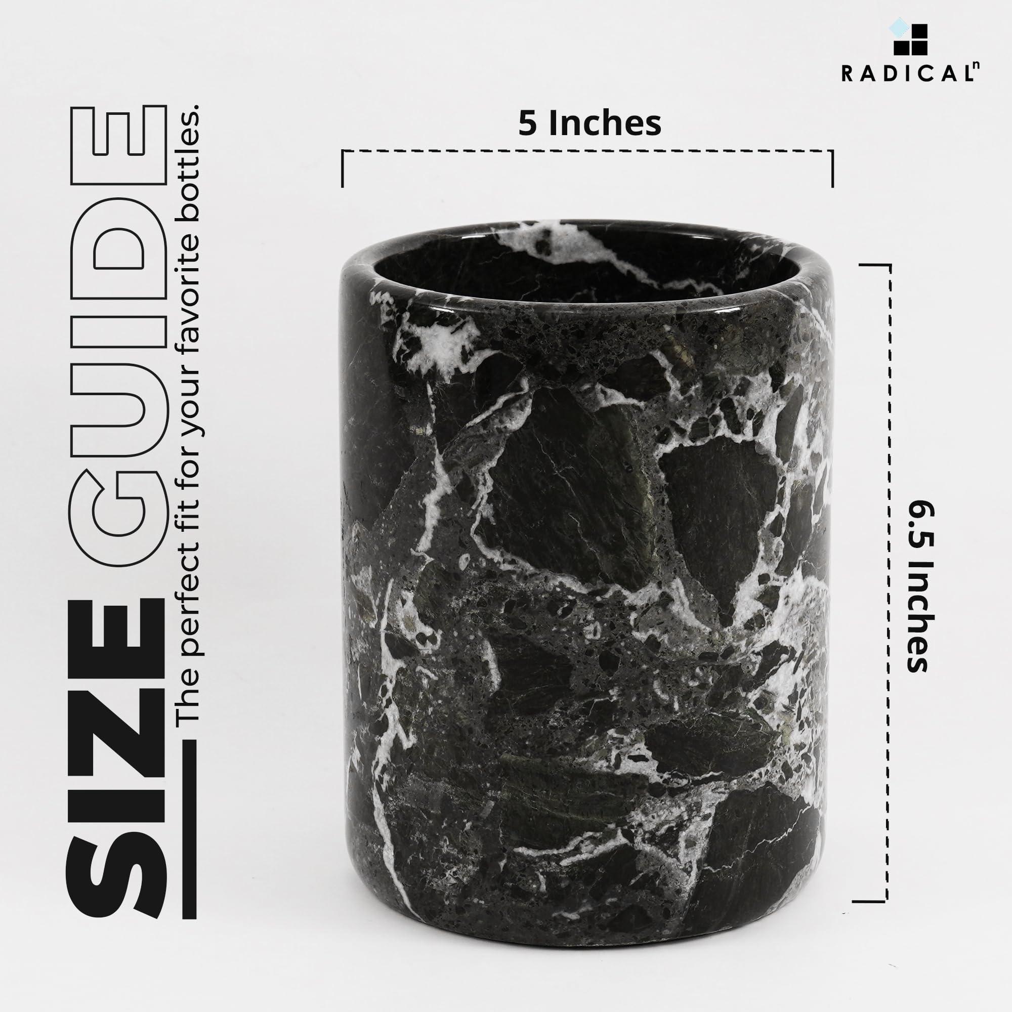 Premium Black Marble Wine Chiller - 6.5
