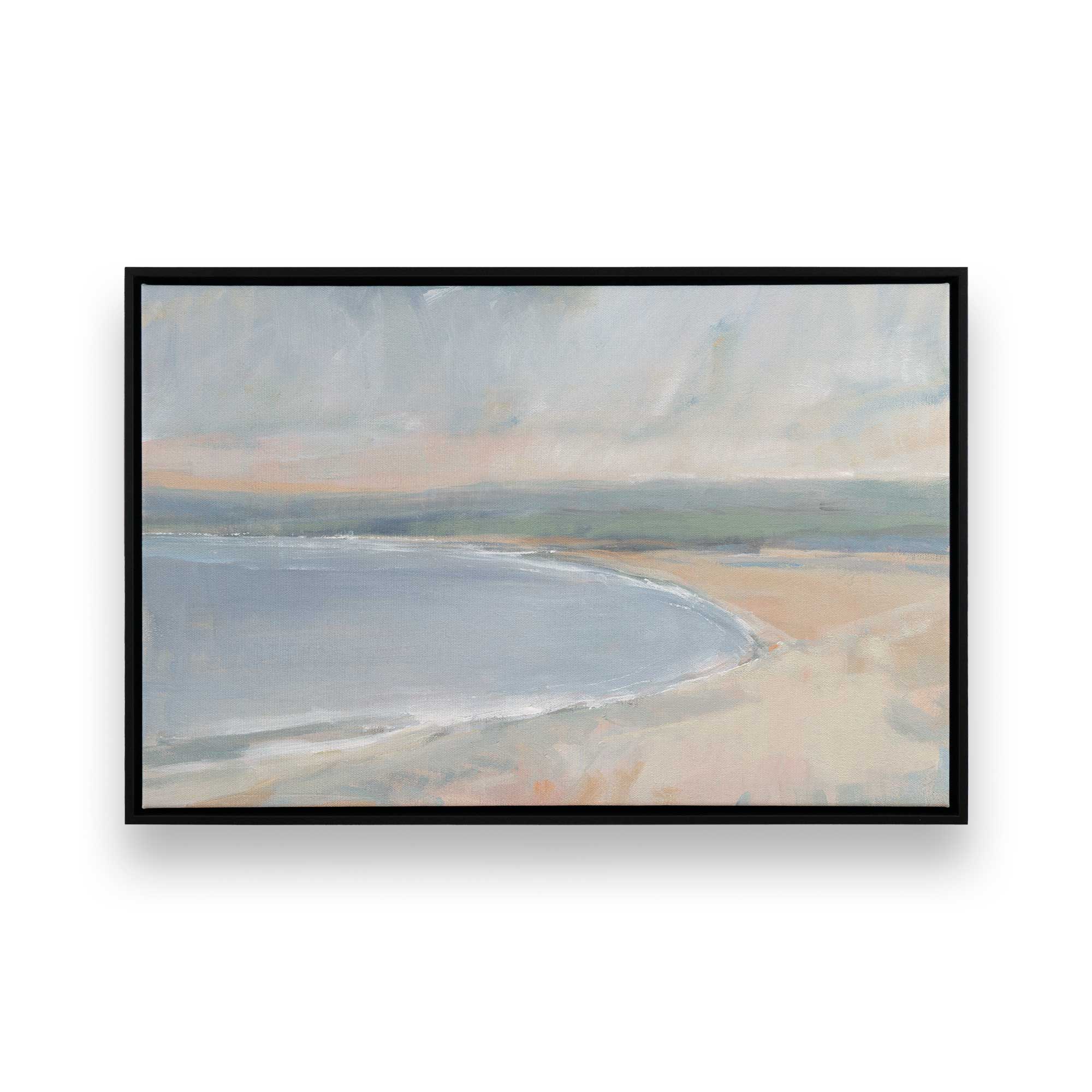 Hazy Beach at Dawn II - Stunning Canvas Wall Art Print for Coastal Home Decor, Beach House, Living Room & Bedroom