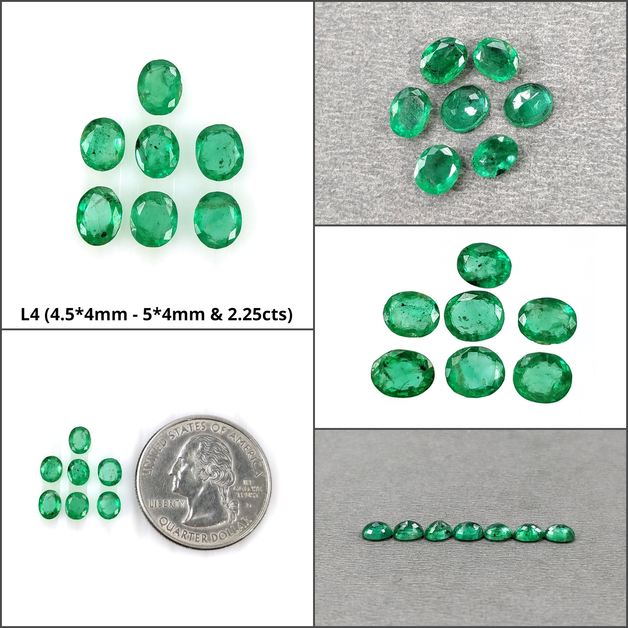 Natural Untreated Green Emerald Gemstone - Oval Cut 7pc Lot for Jewelry Making | Engagement Rings, Necklaces & Earrings