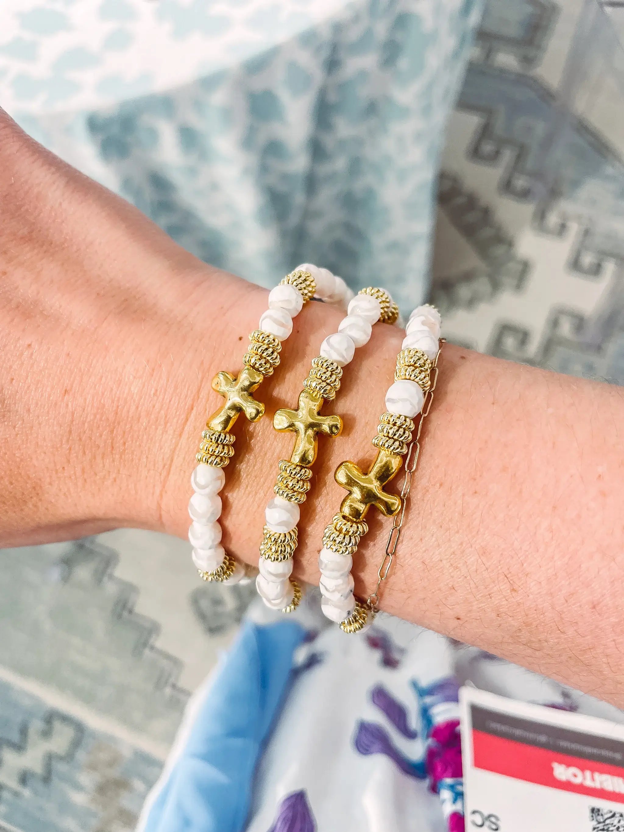 Cola Stacks Claremont Cross Bracelet - Elegant Religious Jewelry for Women - Perfect for Church, Weddings & Everyday Wear