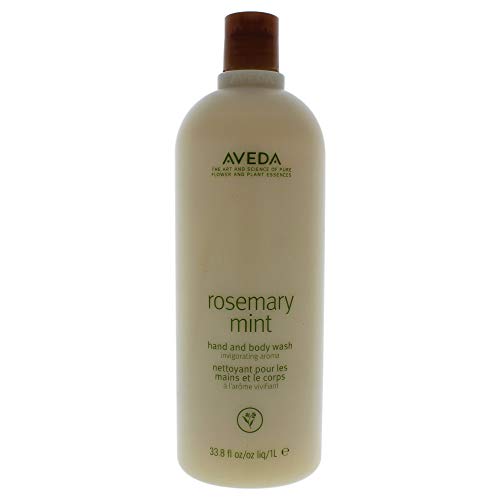 Aveda Rosemary Mint Hand and Body Wash 33.8oz - Moisturizing Cleanser for Dry Skin | Refreshing Shower Gel for Daily Use at Home, Gym & Travel