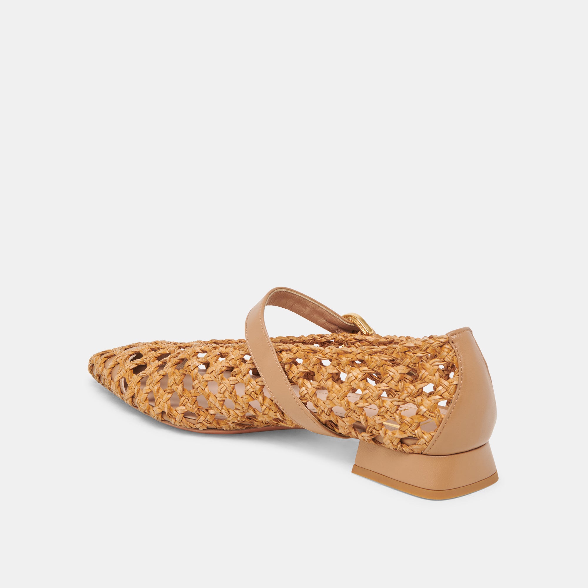 CATY Women's Ballet Flats - Natural Woven Comfortable Slip-On Shoes for Work, Travel & Casual Wear