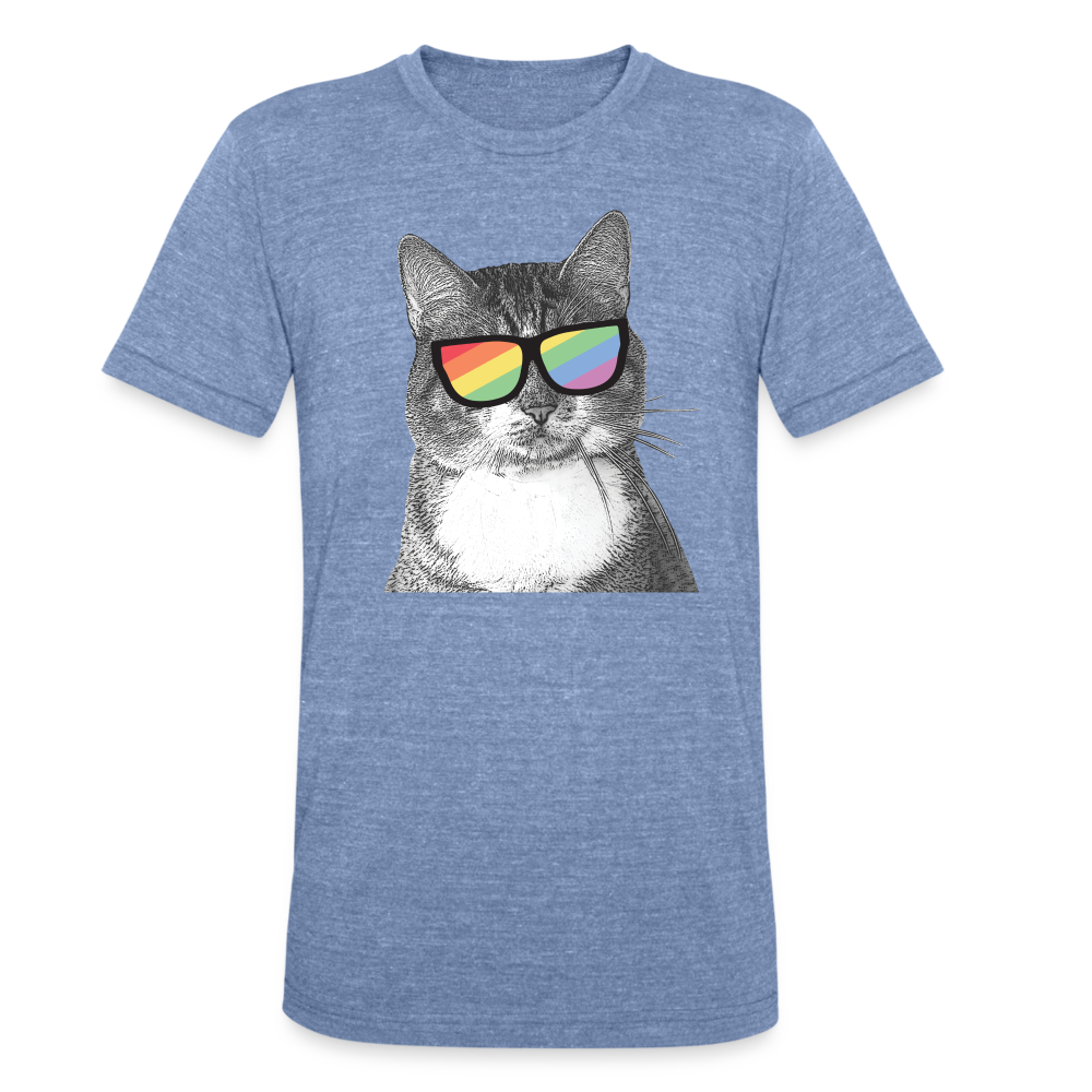 Pride Cat Tri-Blend T-Shirt - Soft & Comfortable LGBTQ+ Graphic Tee for Men & Women - Perfect for Pride Month, Casual Wear & Everyday Outfits