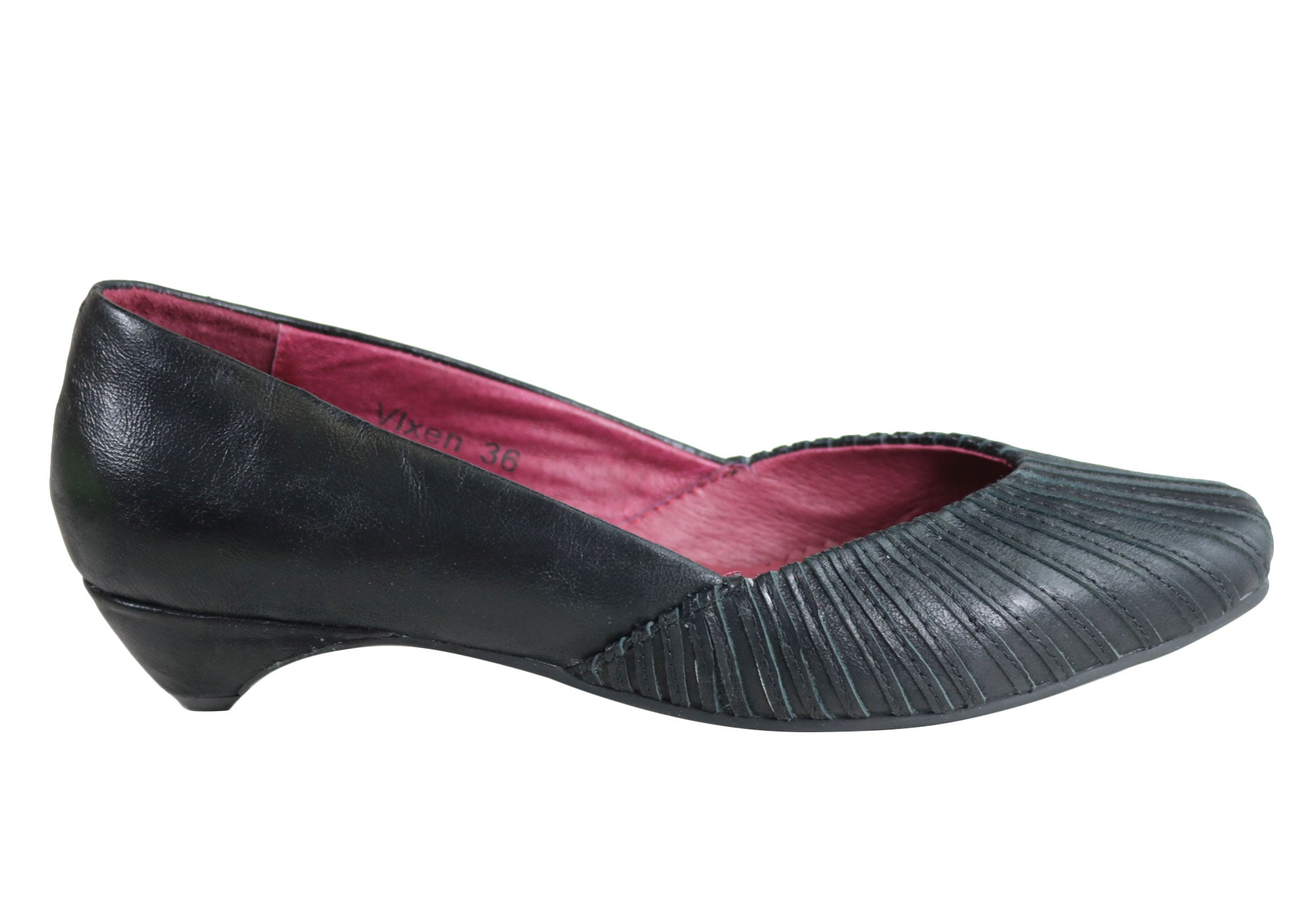 Orizonte Vixen Women's Genuine Leather Low Heel Shoes - Comfortable & Stylish for Office, Dating & Casual Wear