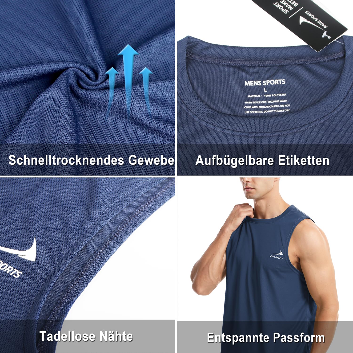 Men's Sleeveless Gym Tank Top - Breathable Workout Shirt for Muscle Training, Running & Fitness - Perfect for Gym, Jogging & Outdoor Sports