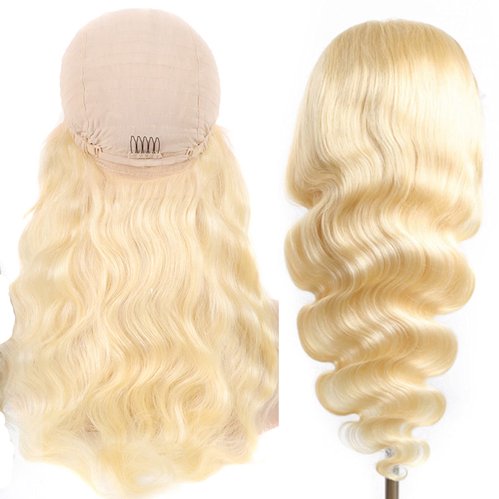 613 Blonde Lace Front Wig Human Hair - 28 Inch Body Wave 13x4 HD Lace Frontal Wig with Pre-Plucked Hairline, 180% Density & Baby Hair | Perfect for Cosplay, Daily Wear & Special Occasions