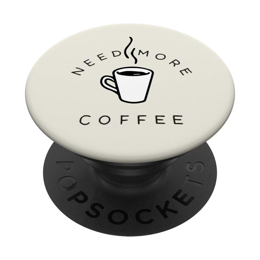 Funny Coffee Lover PopSockets PopGrip - Swappable Phone Grip for iPhone & Android | Perfect for Office, Travel & Coffee Shops