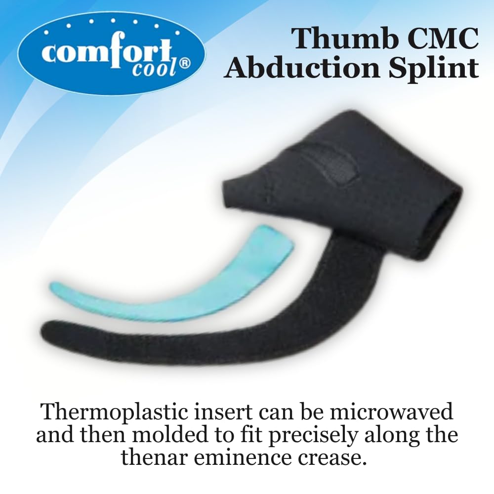 Comfort Cool 48582 Thumb CMC Abduction Splint - Large Plus Size for Right Hand | Ideal for Arthritis, Carpal Tunnel & Post-Surgery Support