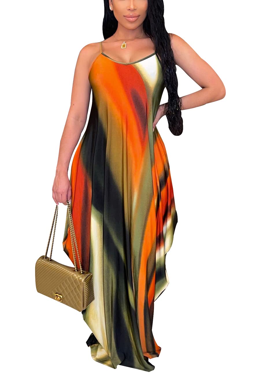 BessCops Women's Plus Size Summer Maxi Dress 2025 - Sleeveless Loose Long Sundress with Pockets | Casual Sexy Fashion for Beach, Vacation & Everyday Wear