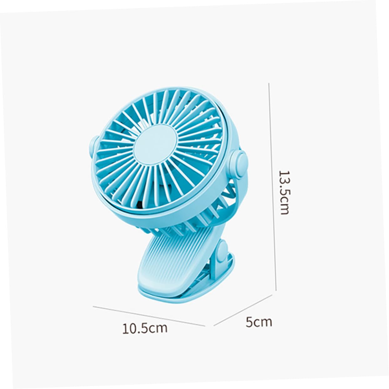 VICASKY Clip-On Stroller Fan with USB Charging & Colorful LED Light - Portable Baby Stroller Fan for Outdoor, Travel, Nursery & Car Seat Use