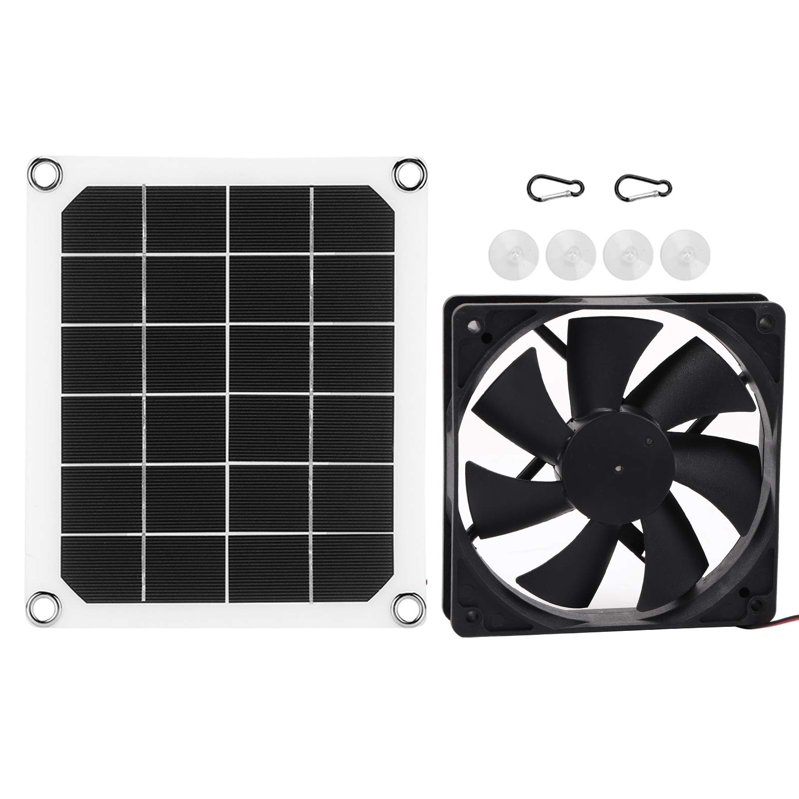 10W Waterproof Solar Exhaust Fan - Portable Solar Powered Ventilator for Chicken Coops, Greenhouses, Sheds & RVs | Asixxsix Solar Panel Fan Kit for Indoor & Outdoor Ventilation