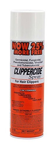 Clippercide Clipper Disinfectant Spray 15oz - Professional Grade Disinfectant for Hair Clippers, Shears & Barber Tools - Kills Germs, Bacteria & Viruses - Ideal for Salons, Barbershops & Home Use