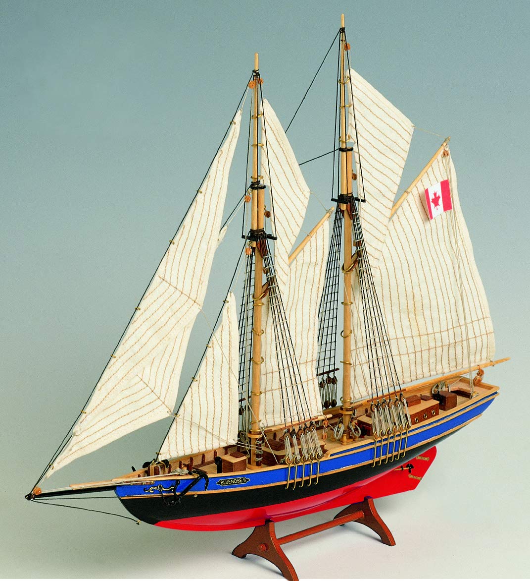 Bluenose II Model Ship Kit 1:135 Scale - Wooden Boat Building Kit for Adults, Perfect for Collectors & DIY Hobbyists - Great for Home Decor, Gifts & Maritime History Enthusiasts