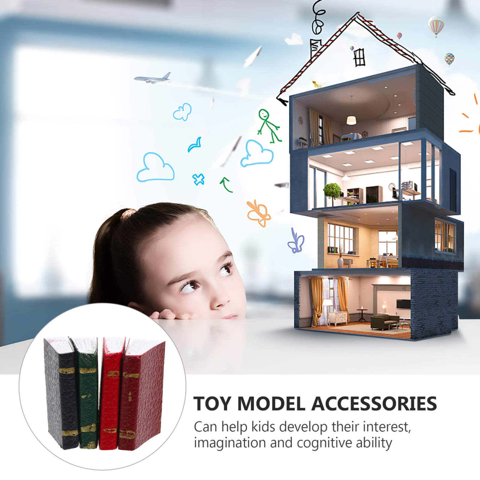 12pcs Miniature Dollhouse Books - Rustic Dining Room Table Decor, Coffee Table Books, Modern Home Ornaments for Dollhouse, Bookshelf & DIY Crafts | Perfect for Miniature Scenes, Fairy Gardens & DIY Projects