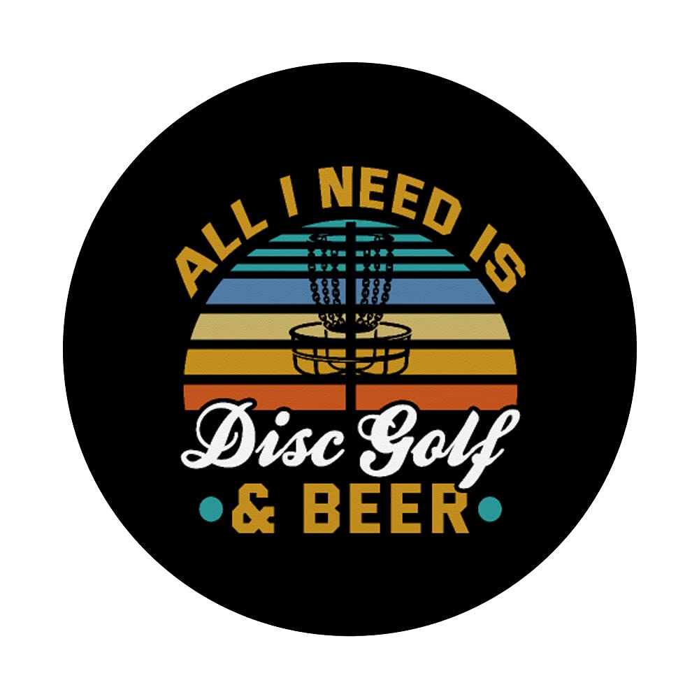 Disc Golf PopSockets Swappable PopGrip - Perfect for Golf Enthusiasts & Beer Lovers | Great for Game Days, Outdoor Activities & Fan Gifts