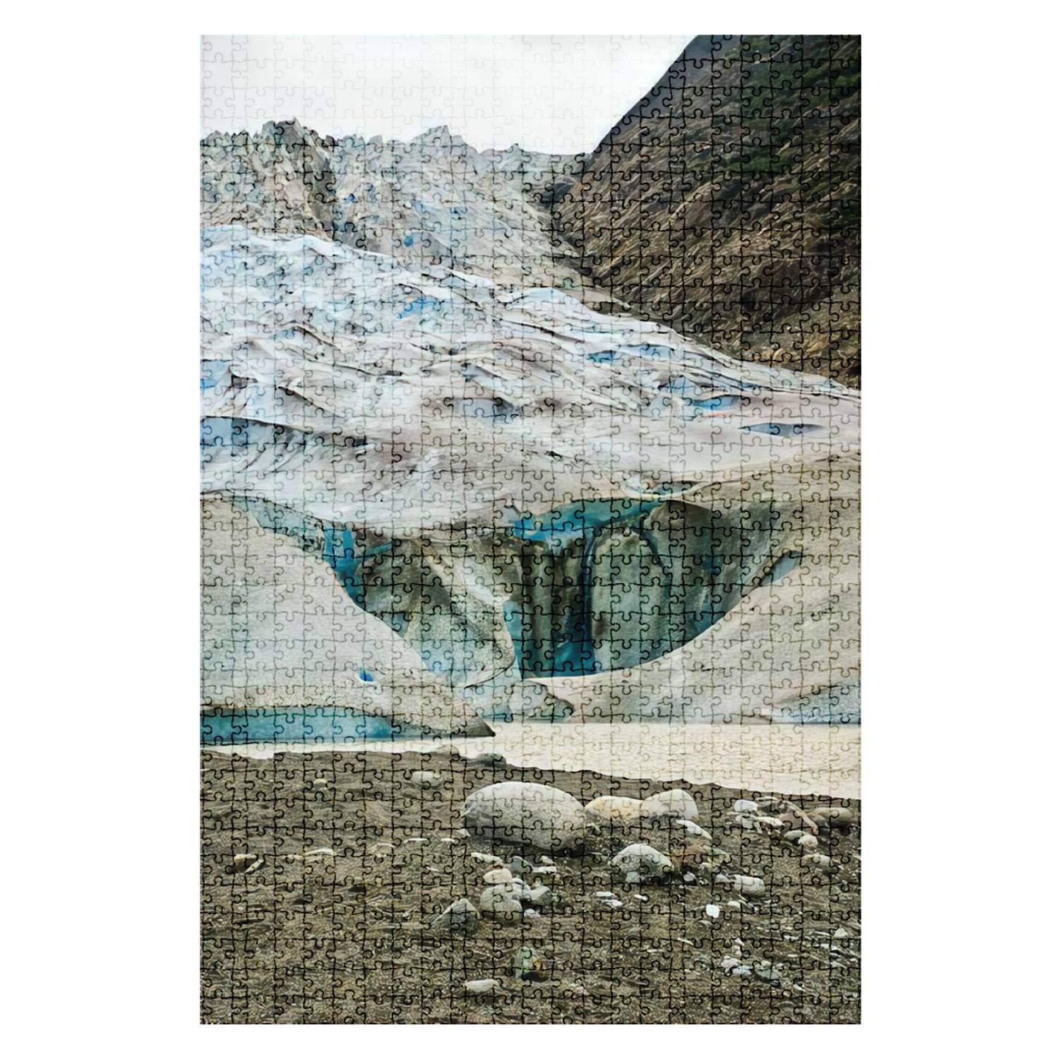 1000-Piece Wooden Jigsaw Puzzle of Alaska Glacier Landscape with Mountain, Lake & Animals - Challenging Adult Puzzle Game for Family Fun, DIY Educational Toy & Home Decor Gift (Perfect for Relaxation, Family Bonding & Cognitive Development)