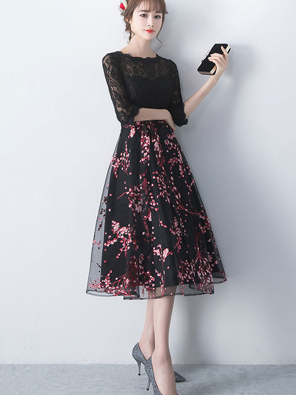 2023 Summer Floral Fit & Flare Midi Dress - Women's Casual Sundress for Beach, Vacation & Outdoor Parties