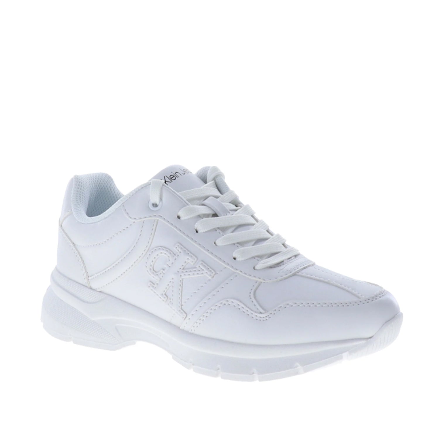Calvin Klein Women's Caius Sneakers in White | Comfortable Casual Shoes for Walking, Running & Everyday Wear