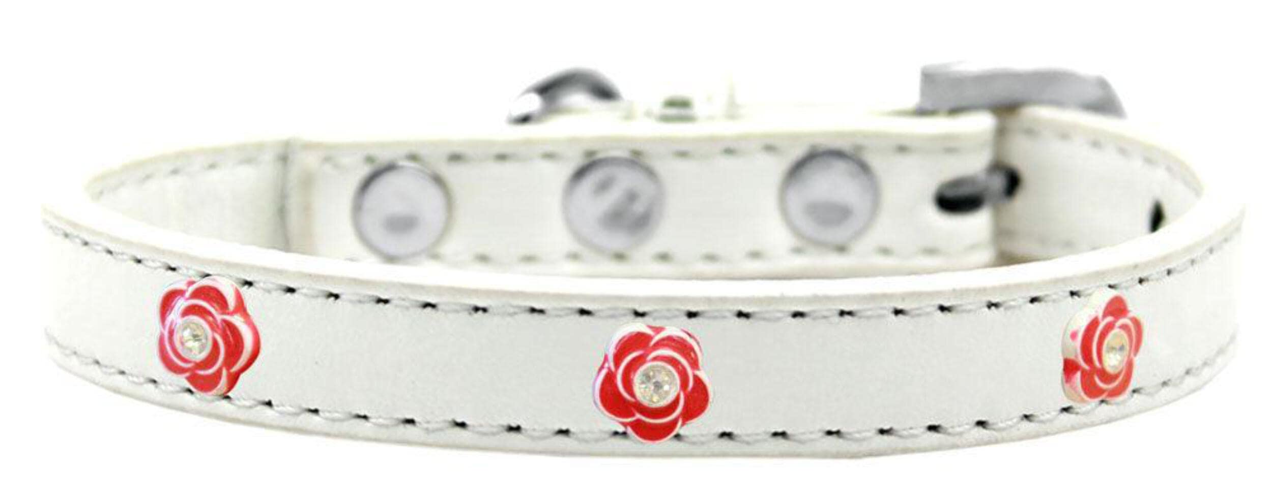 Red Roses Dog Collar - Fashionable Pet Accessory for Dogs & Puppies - Perfect for Walks, Training & Special Occasions
