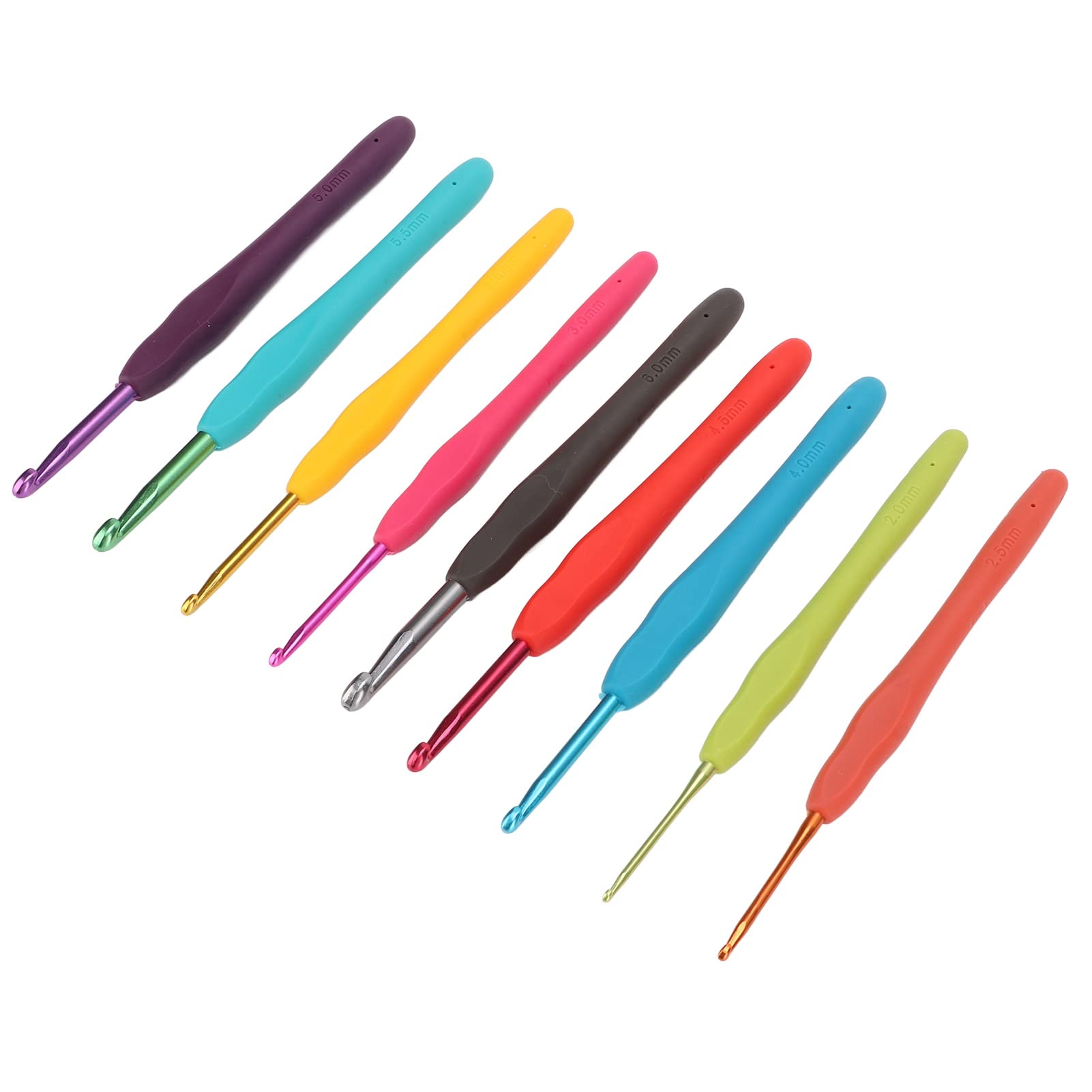Crochet Kit for Beginners & Experienced Weavers - Lightweight Tapered Tip Rubber Handle Knitting Needles Set for Blankets, Scarves & DIY Crafts - Perfect for Home Knitting Projects & Gift Making