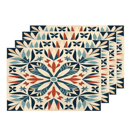 Blue3 Floral Geometric Blue03