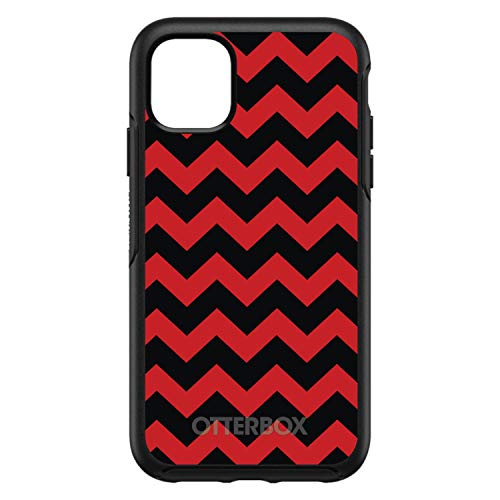 Black Red Chevron Stripes On Black Case