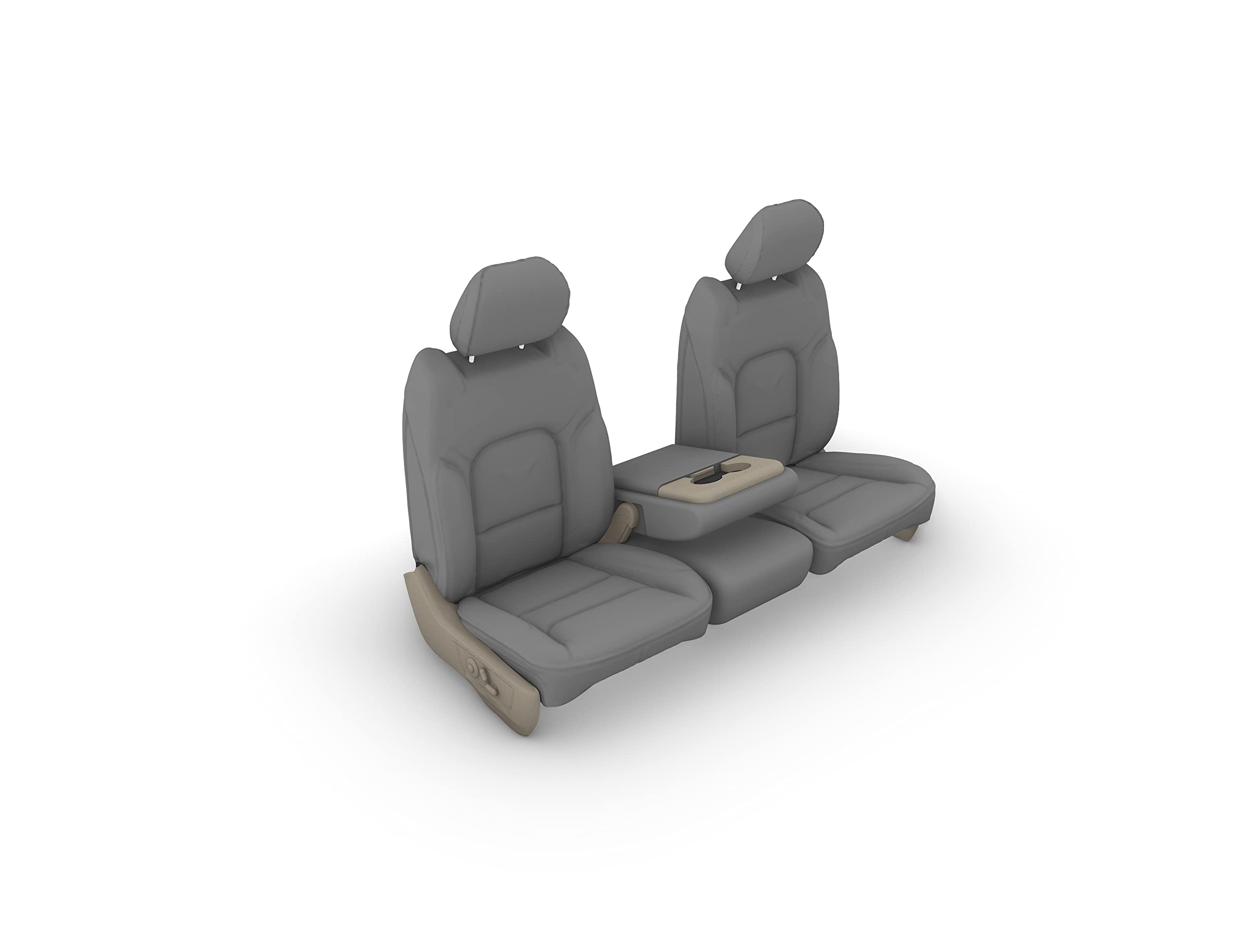 Premium Durafit Seat Covers for 2004-2008 Ford F150 SuperCrew - Custom Fit 40/20/40 Split Front Seats with Adjustable Headrests & Center Console Access - Gray Endura Fabric - Perfect for Truck Protection & Off-Road Adventures