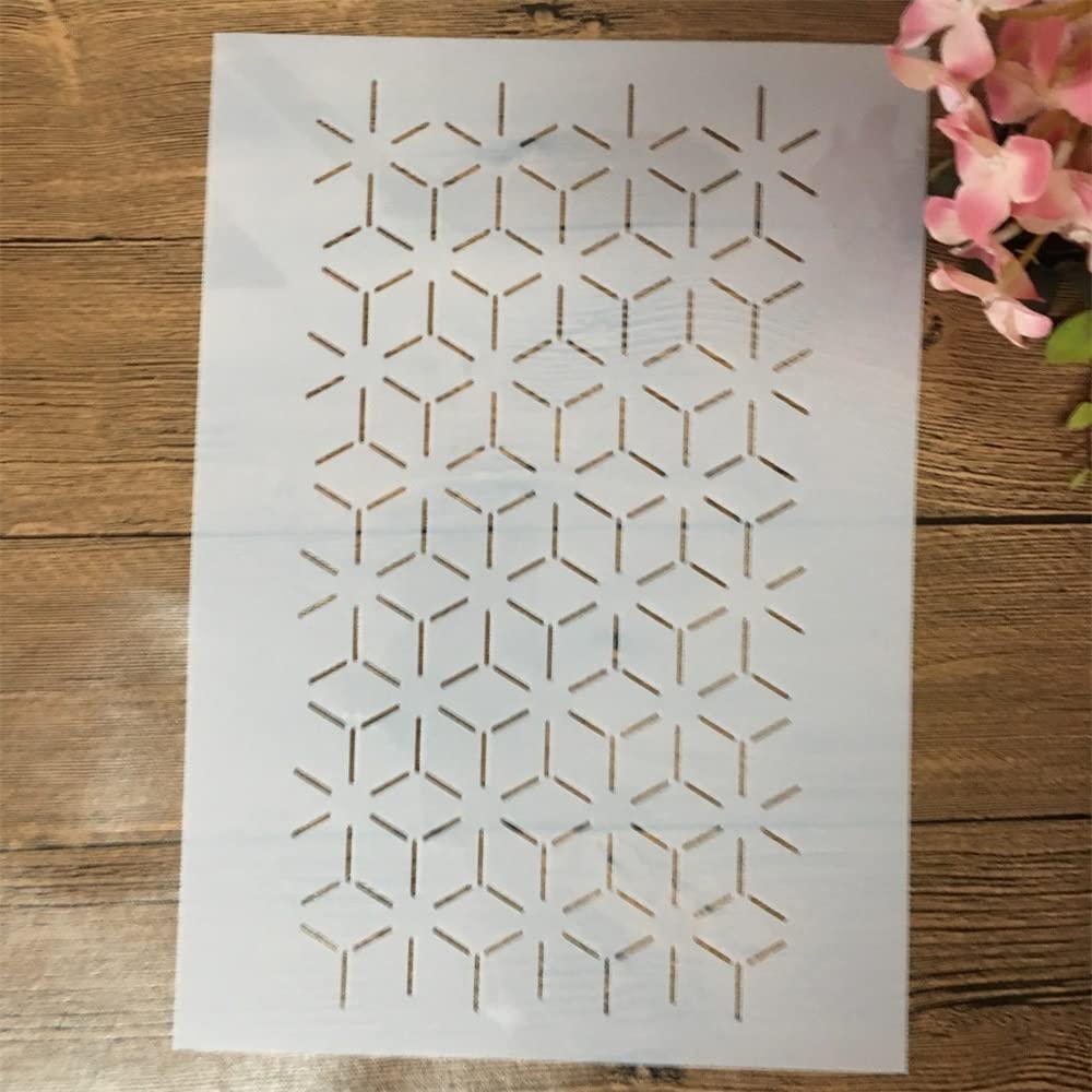 Reusable A4 29cm Leaf Geometry Stencil for DIY Painting, Art Crafts & Home Decor | Perfect for Wall Art, Scrapbooking & Furniture Upcycling