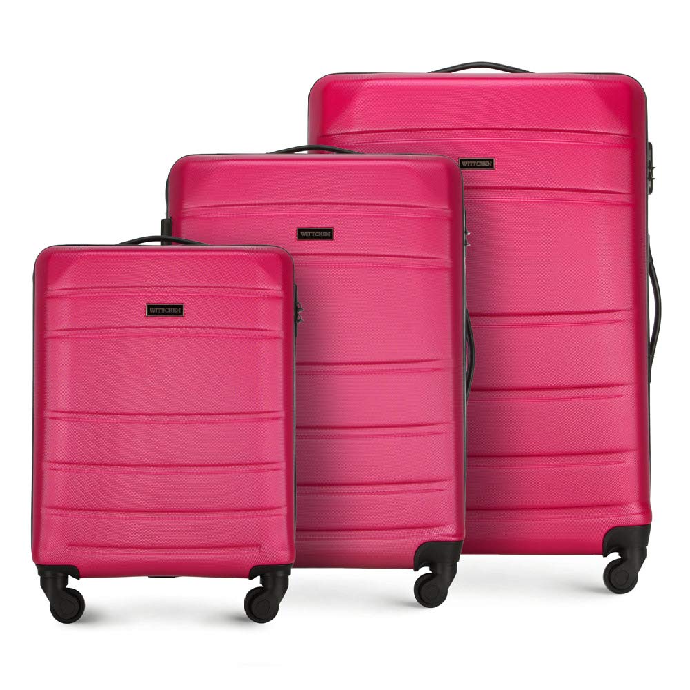 WITTCHEN Unisex Modern Backpack Set (S, M, L) - Stylish Pink School & Travel Bag for Men & Women | Perfect for College, Commuting & Outdoor Adventures