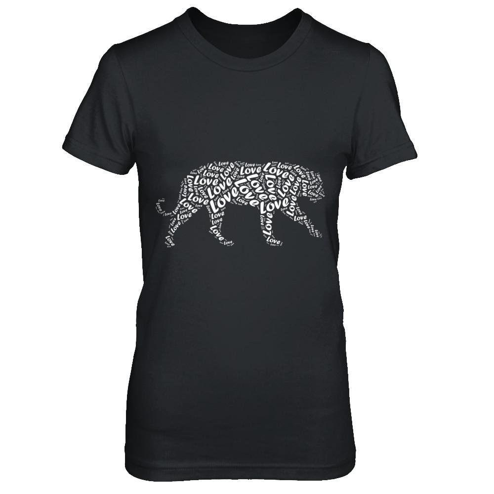 Yametee Women's I Love Tiger Graphic T-Shirt - Short Sleeve Casual Tee for Women - Perfect for Streetwear, Casual Outfits & Everyday Wear