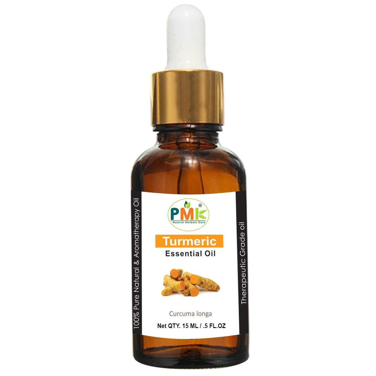 PMK Pure Turmeric Essential Oil 15ml - Natural Skin Care & Hair Growth Treatment | Aromatherapy, Massage & DIY Beauty Recipes