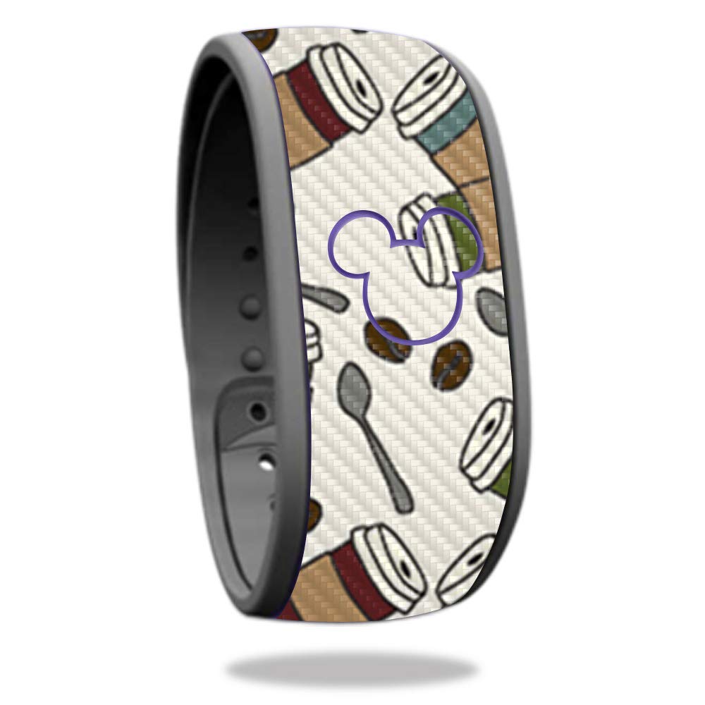 Carbon Fiber Skin for Disney MagicBand - Durable & Protective | Coffee Finish | Easy to Apply | Made in USA | Theme Park Accessory