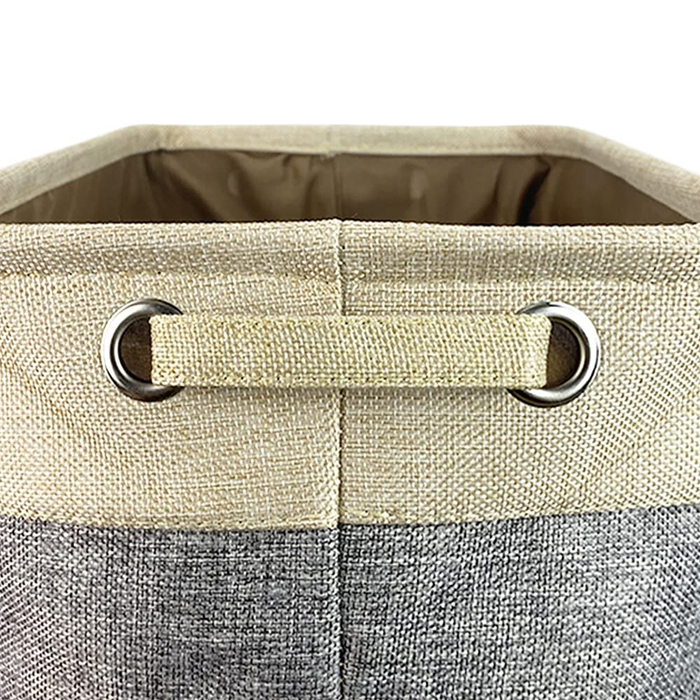 Foldable Storage Basket with Cute French Bulldog Print - Collapsible Fabric Pet Toy Organizer Bin with Handles for Home, Closet & Shelf Organization - Grey & White - Perfect for Pet Lovers' Bedroom & Nursery Storage