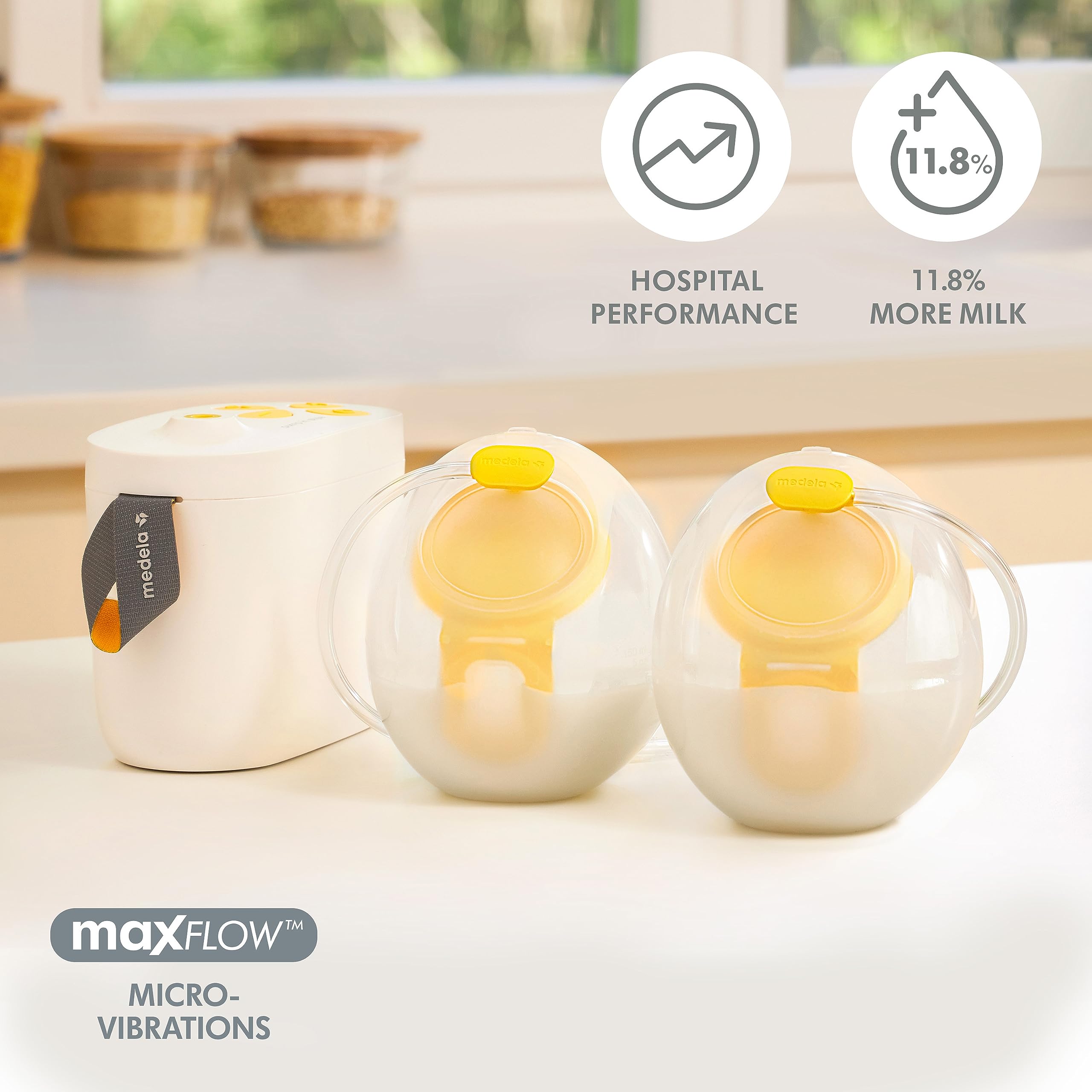 Medela Pump in Style Plug-in Electric Breast Pump with Wearable In-Bra Collection Cups - Complete Breastfeeding Gift Set Includes Milk Storage Bottles, Nipples & Travel Caps - Easy to Clean for Home, Office & Travel Use