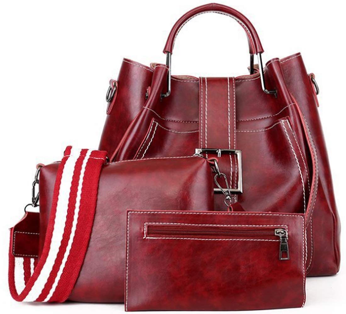 Women's 3-Piece Handbag Set - Shoulder, Tote & Crossbody Bags for Work & Travel