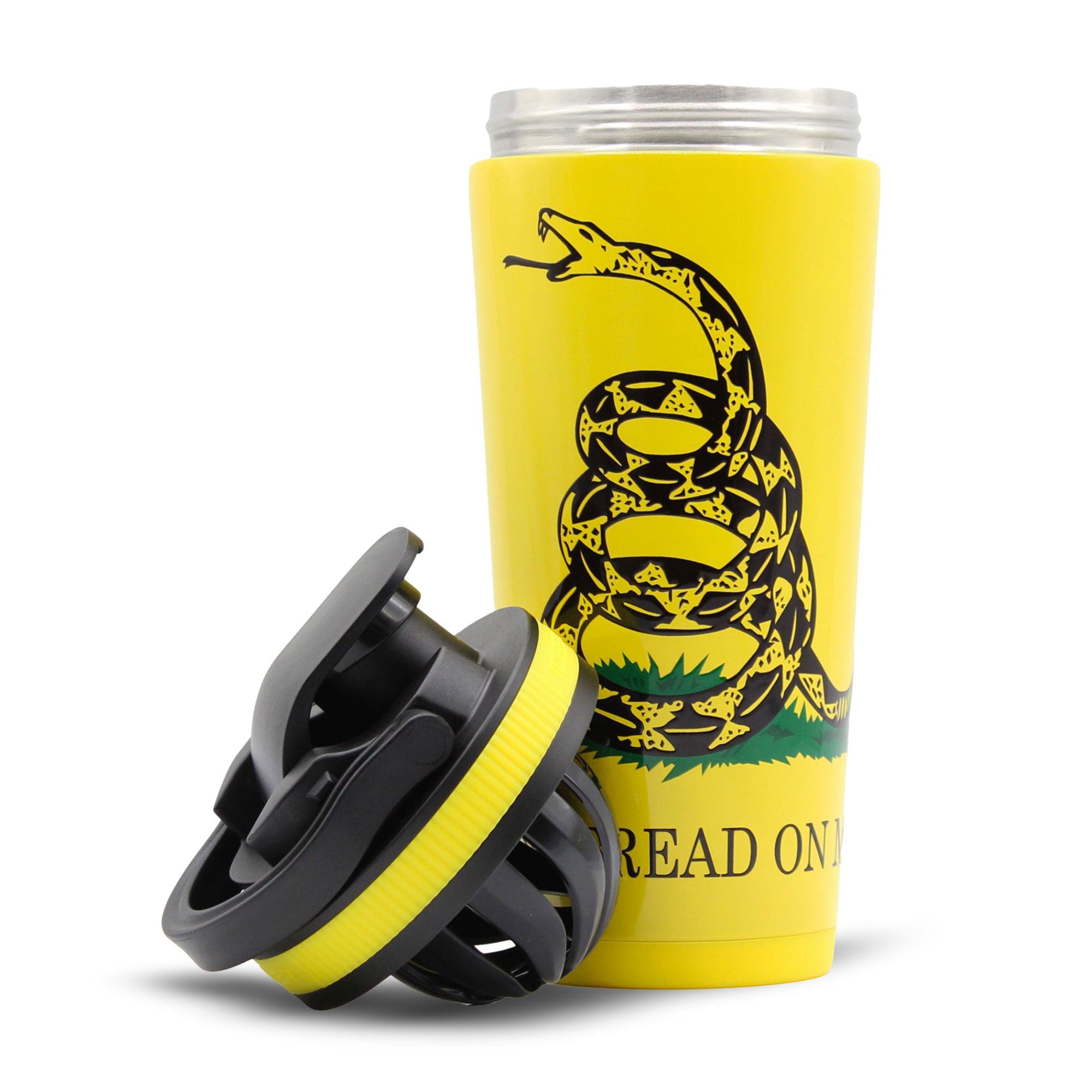 Don't Tread On Me 26oz Stainless Steel Insulated Ice Shaker Cup Bundle - Perfect for Gym, Workouts, Protein Shakes & Outdoor Activities