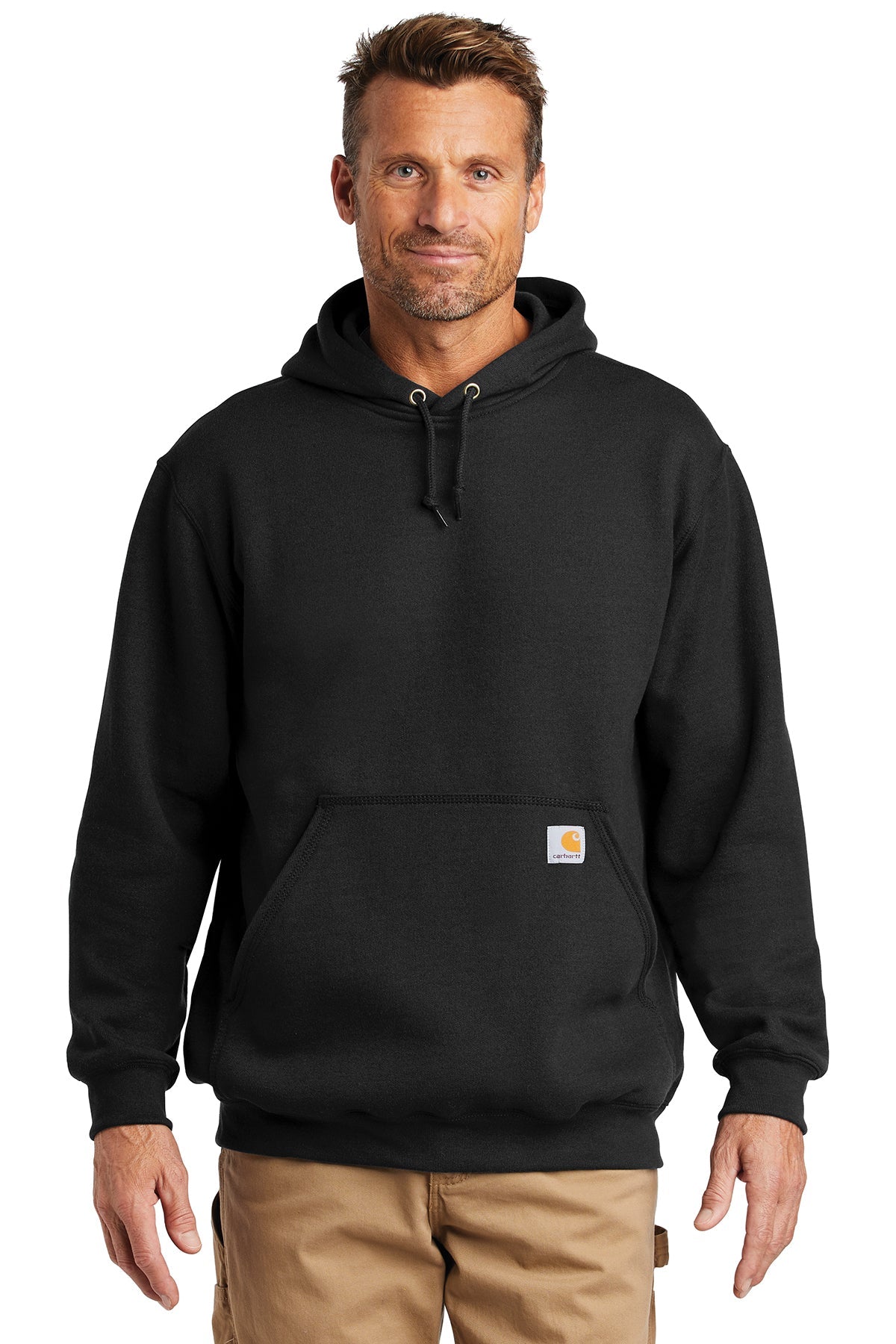 Carhartt Customized Midweight Hoodies for Men & Women - Black Pullover Sweatshirt for Work, Outdoor & Casual Wear