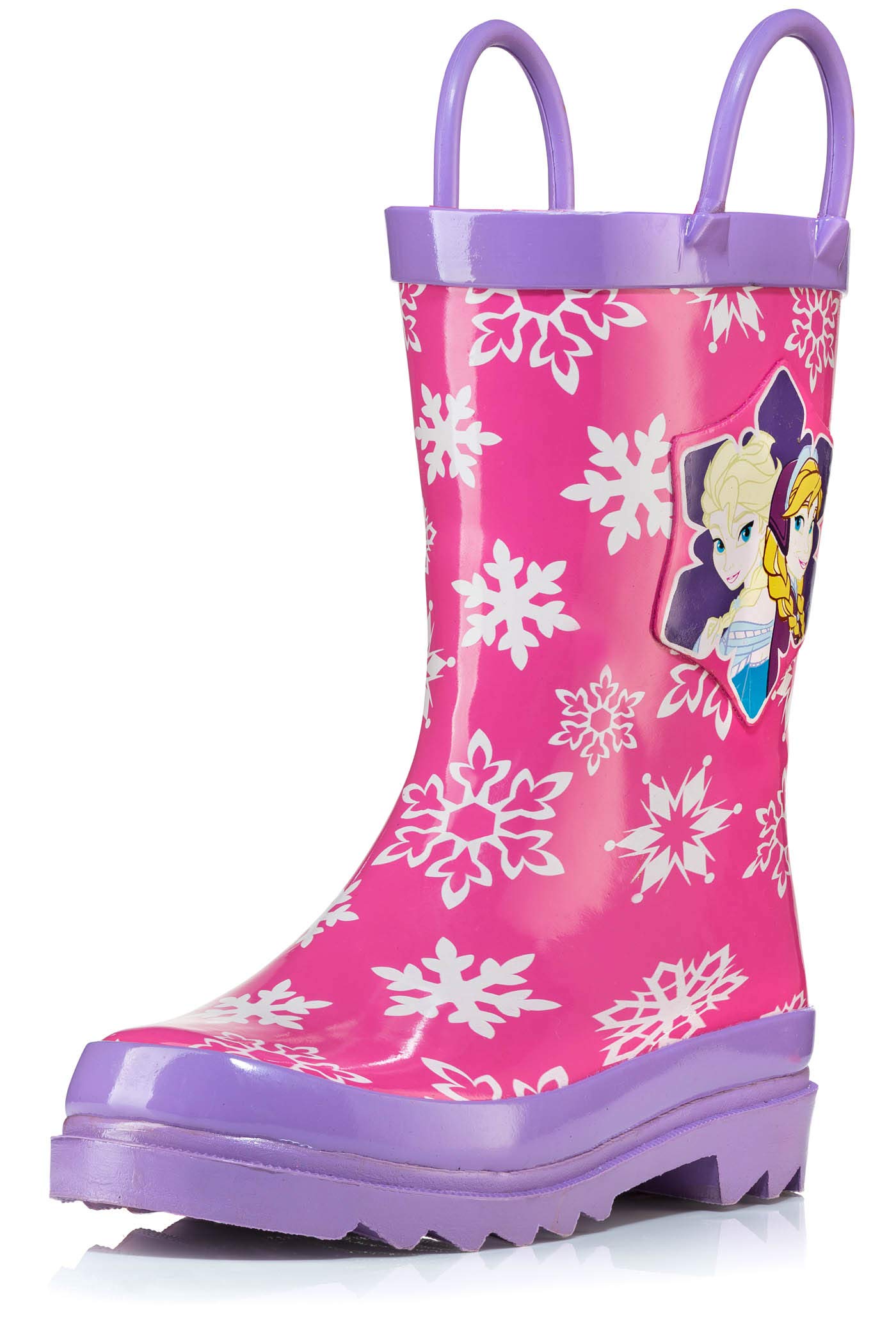 Disney Frozen Anna & Elsa Kids' Waterproof Rain Boots for Girls - Easy On/Off Rubber Booties for Toddlers & Little Kids | Outdoor Play, Puddle Jumping & Rainy Day Adventures