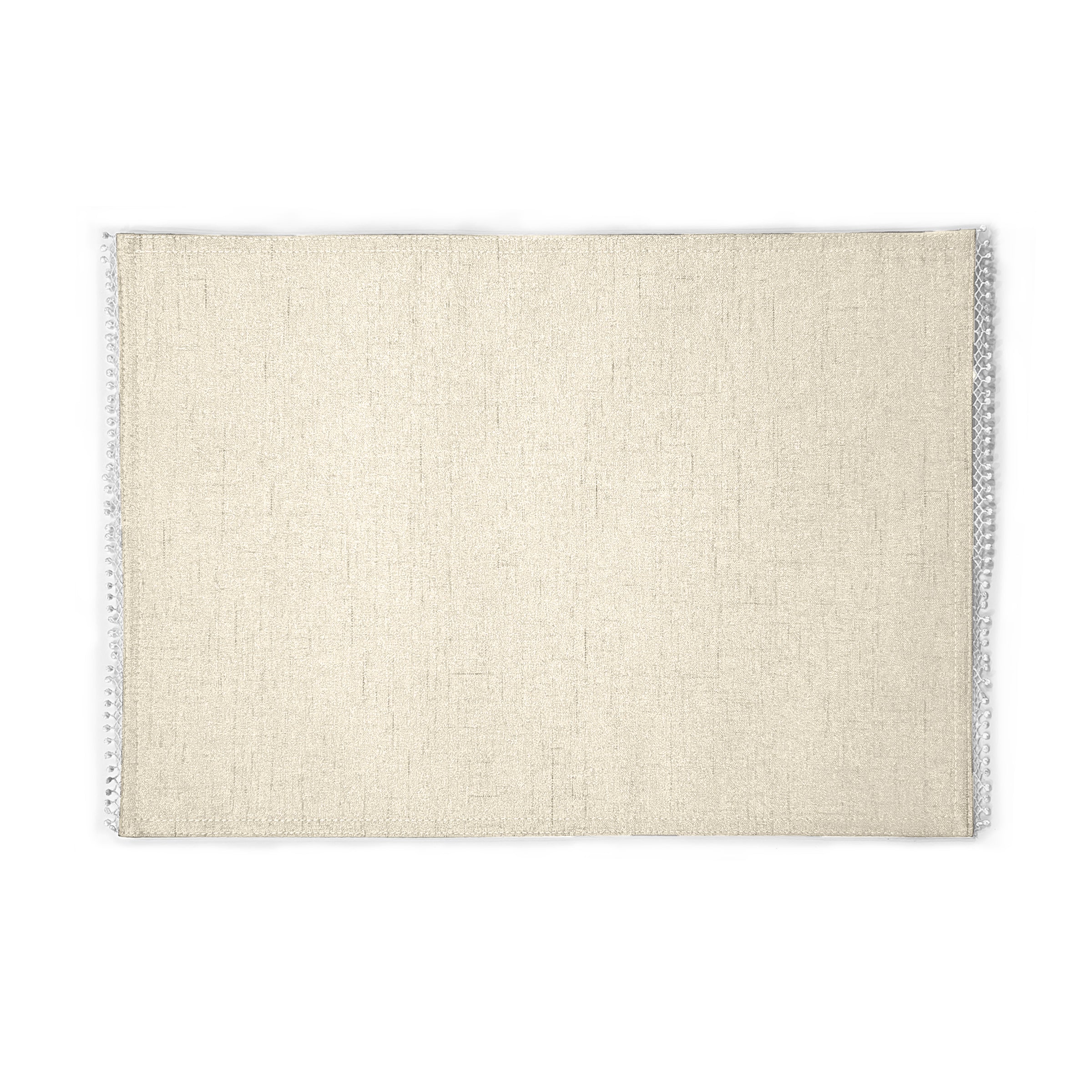 Premium French Perle Natural 13x18 Inch Placemats Set of 4 - Elegant Table Setting for Dining Room, Kitchen, and Party Decor