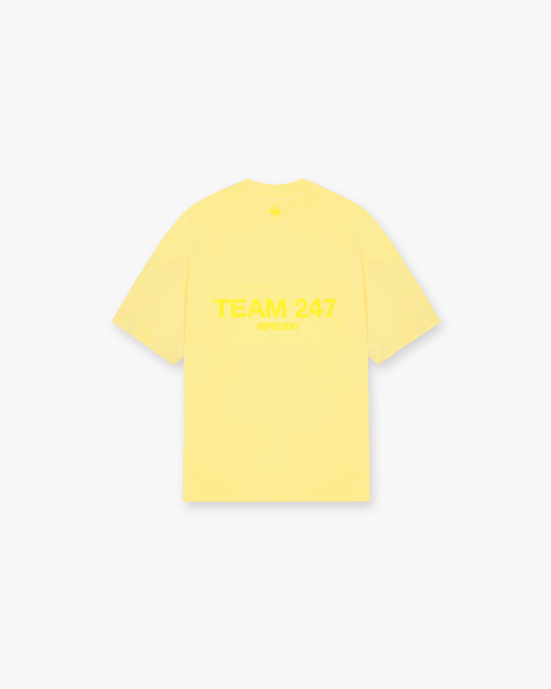 Team 247 Oversized T-Shirt for Women & Men - Soft Cotton Lemon Yellow Graphic Tee - Casual Streetwear, Lounge & Summer Outfit Essential